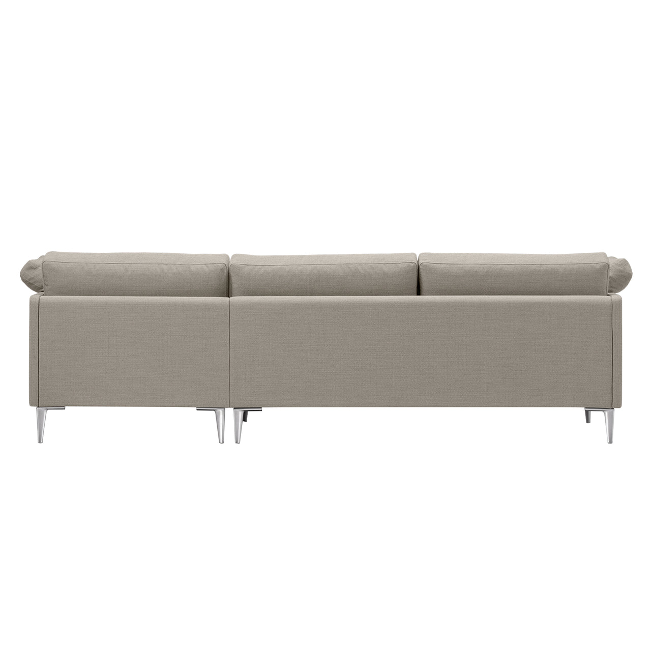 EJ295 Chaise Sofa: Large + Chrome + Right