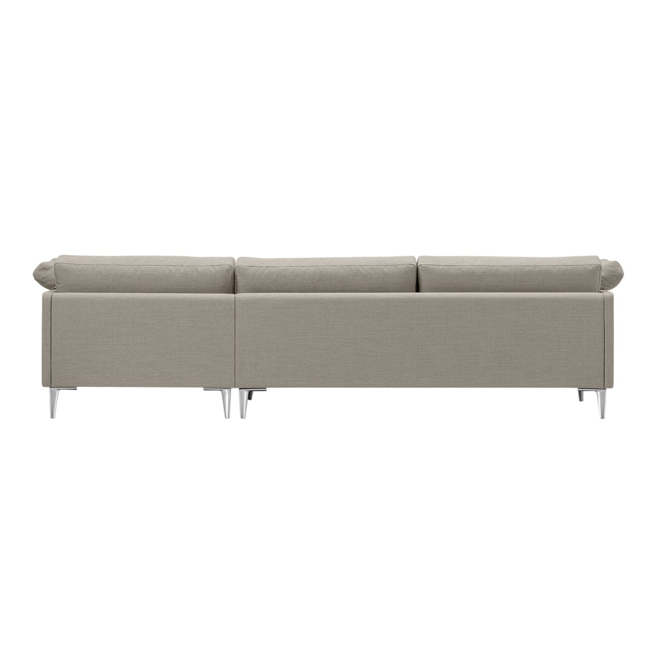 EJ295 Chaise Sofa: Small + Chrome