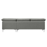 EJ295 Chaise Sofa: Large + Chrome + Right