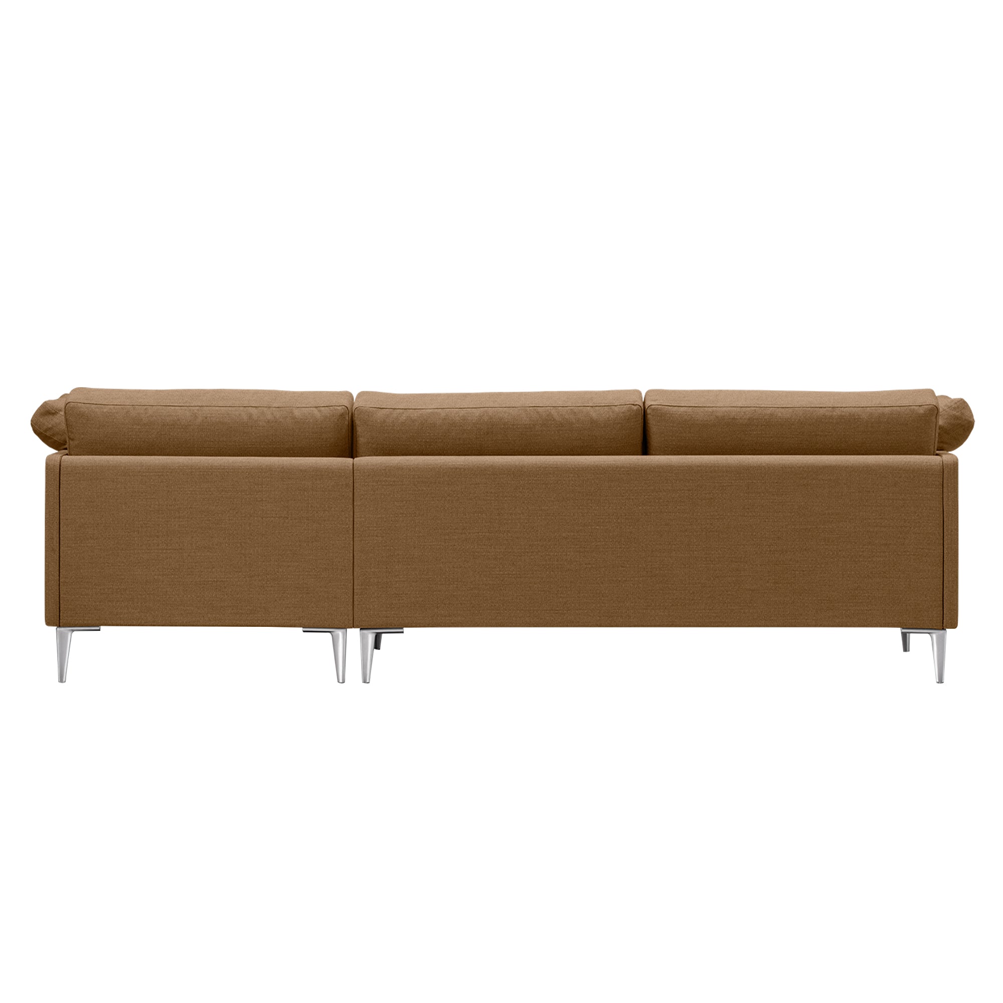 EJ295 Chaise Sofa: Large + Chrome + Right