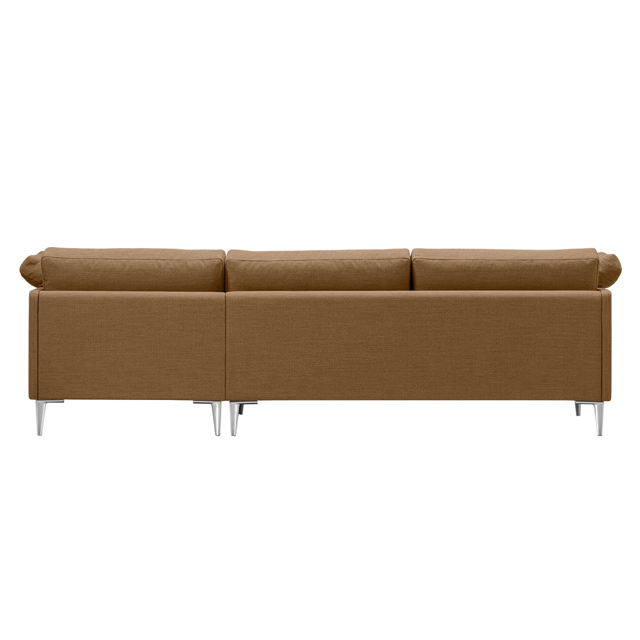 EJ295 Chaise Sofa: Large + Chrome + Right