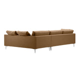 EJ295 Chaise Sofa: Small + Chrome + Right  (With Cushion)