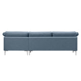 EJ295 Chaise Sofa: Large + Chrome + Right