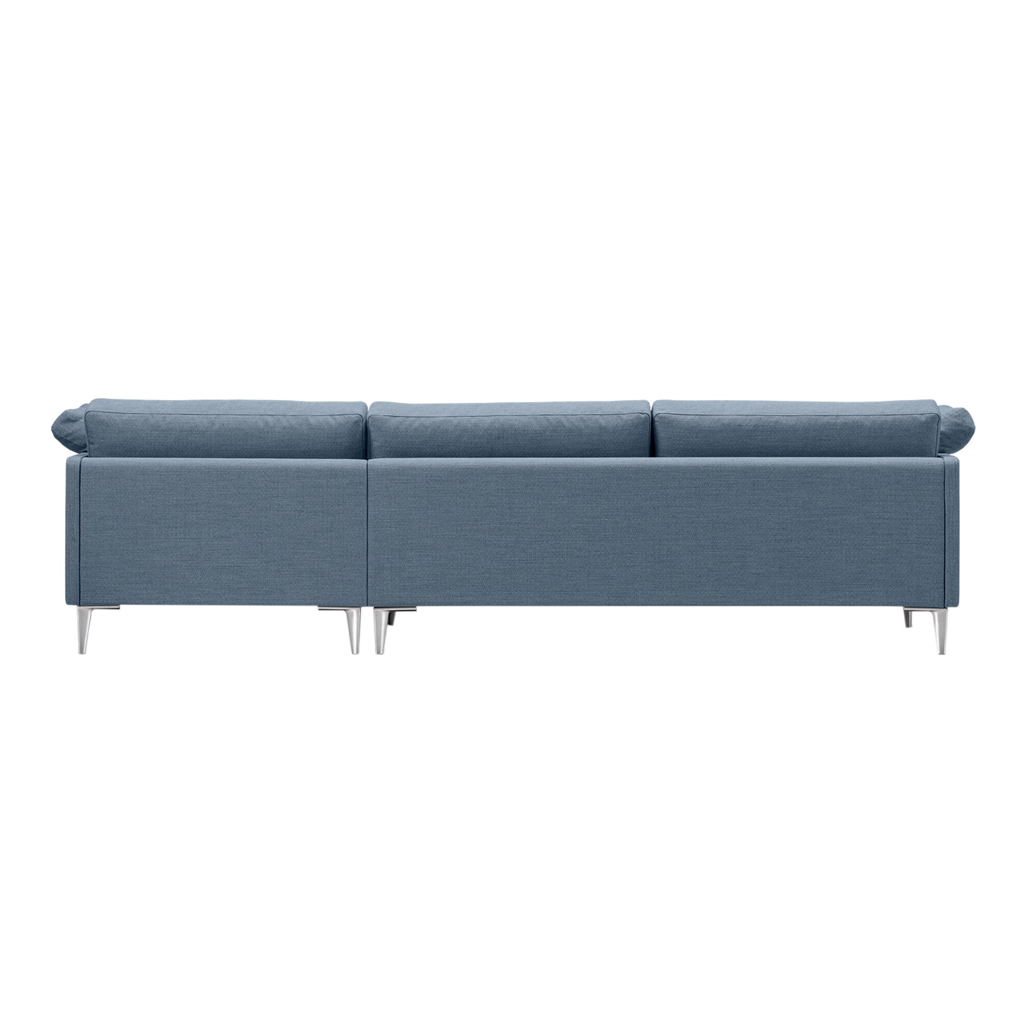 EJ295 Chaise Sofa: Small + Chrome