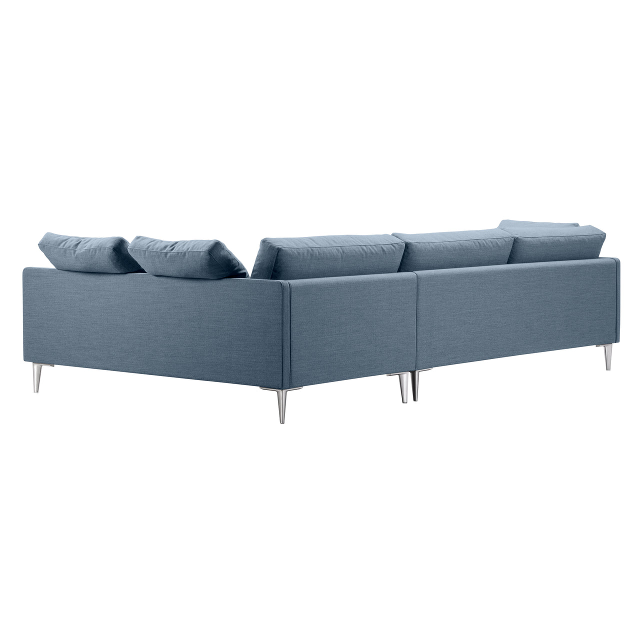 EJ295 Chaise Sofa: Large + Chrome + Right