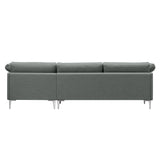 EJ295 Chaise Sofa: Large + Chrome + Right