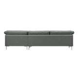 EJ295 Chaise Sofa: Small + Chrome