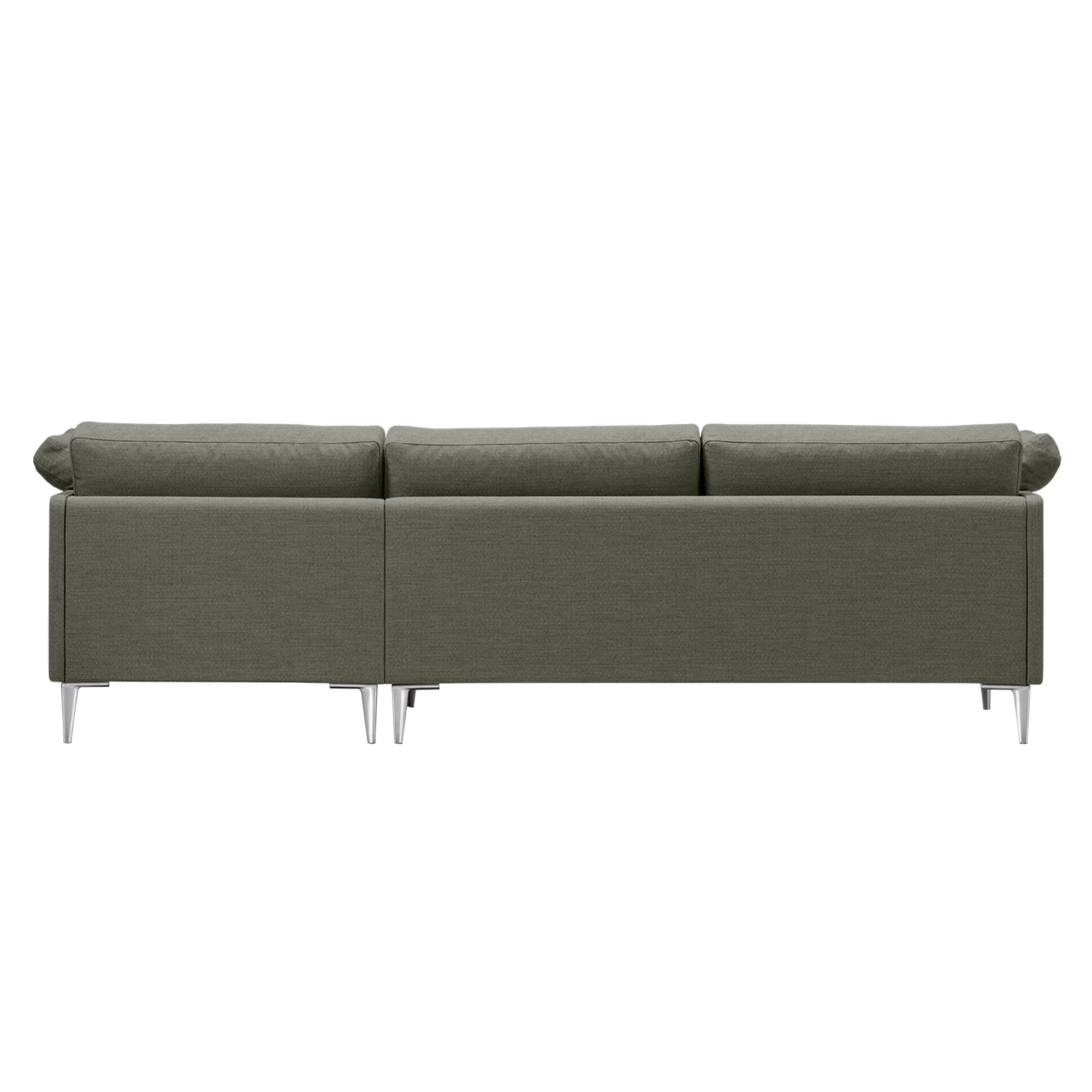 EJ295 Chaise Sofa: Large + Chrome + Right