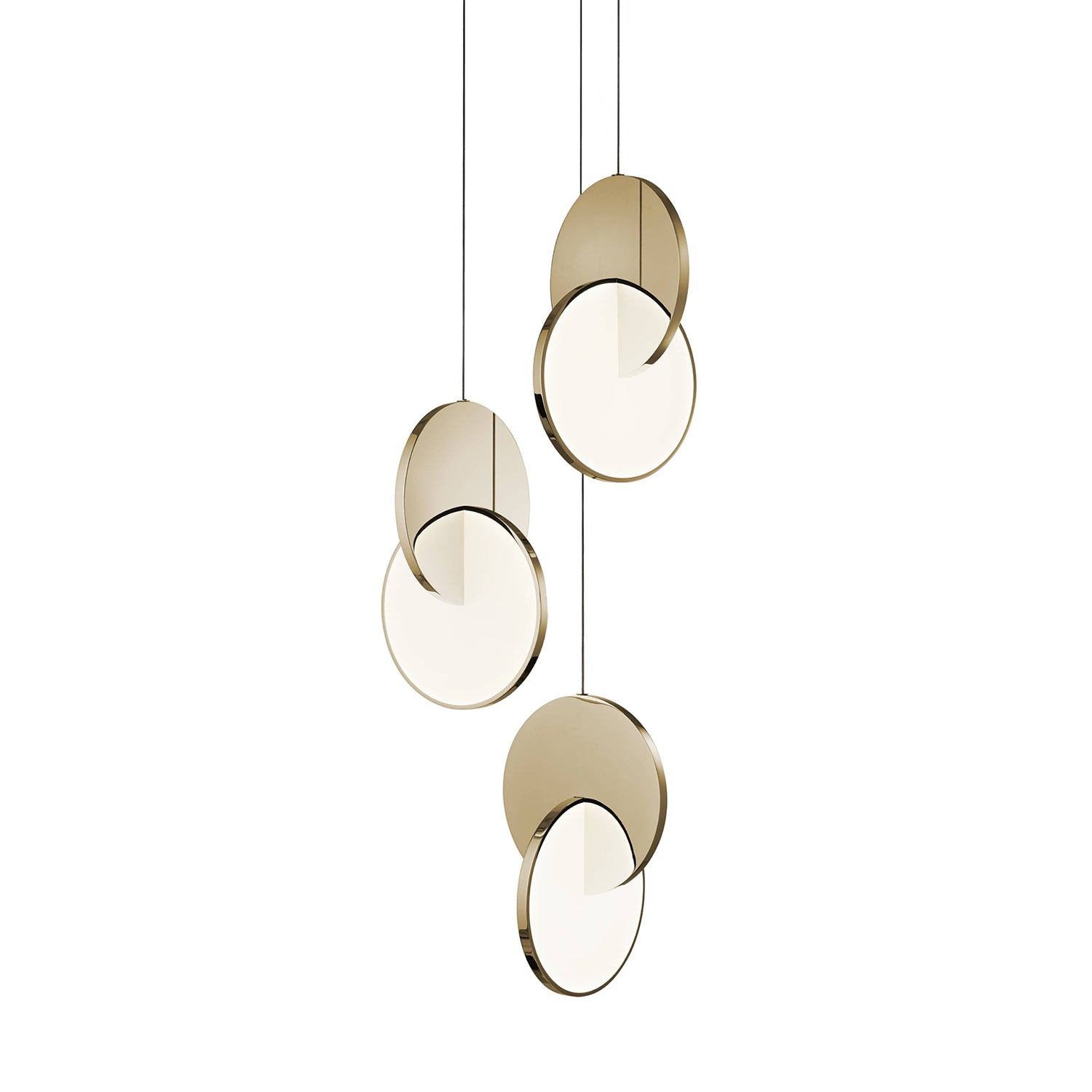 Eclipse Chandelier 3 Piece Light: Gold