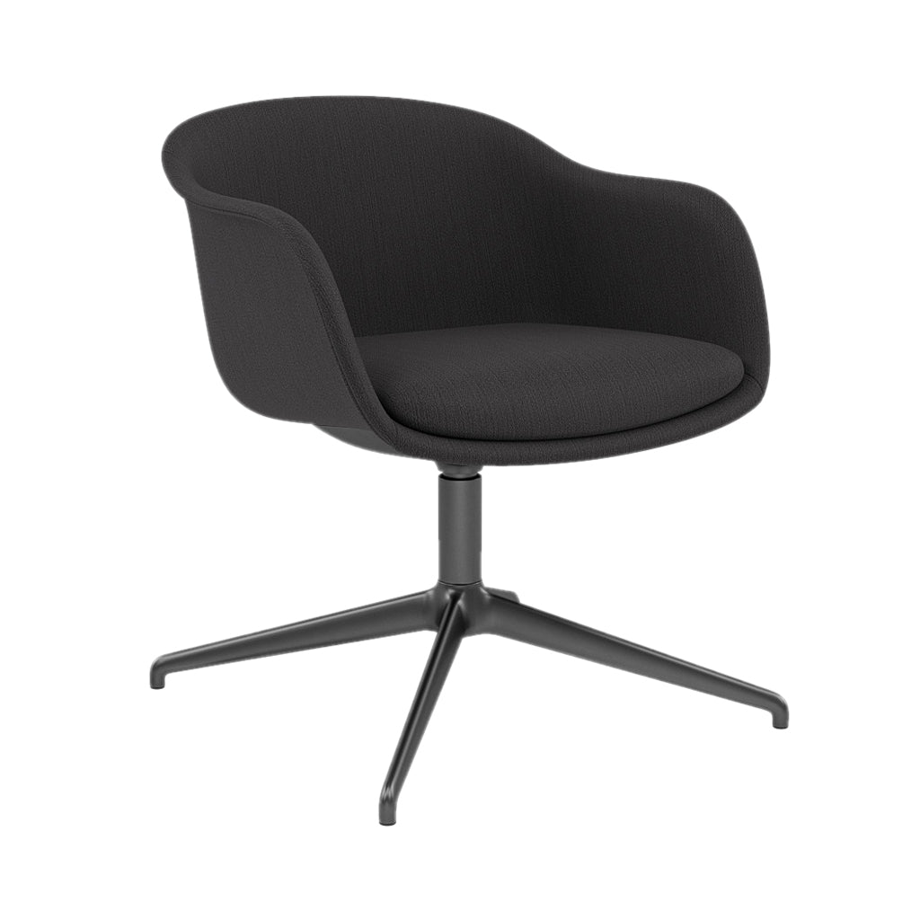 Fiber Conference Armchair: Swivel Base + Recycled Shell + Anthracite Black