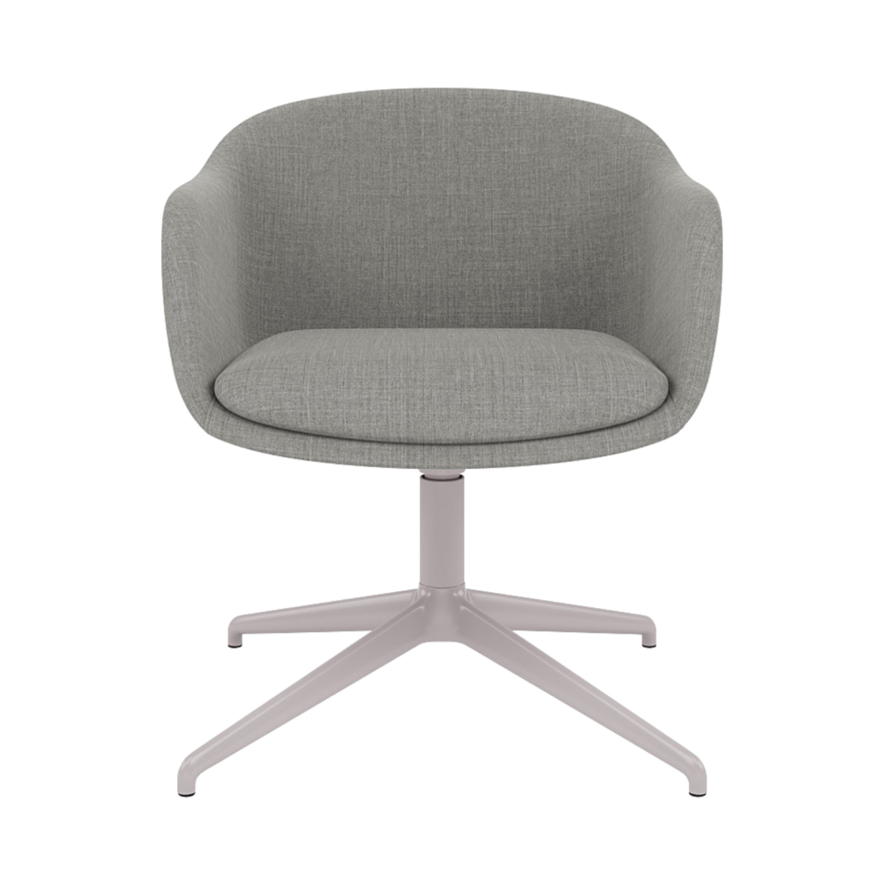 Fiber Conference Armchair: Swivel Base + Recycled Shell + Grey