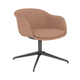 Fiber Conference Armchair: Swivel Base + Recycled Shell + Anthracite Black