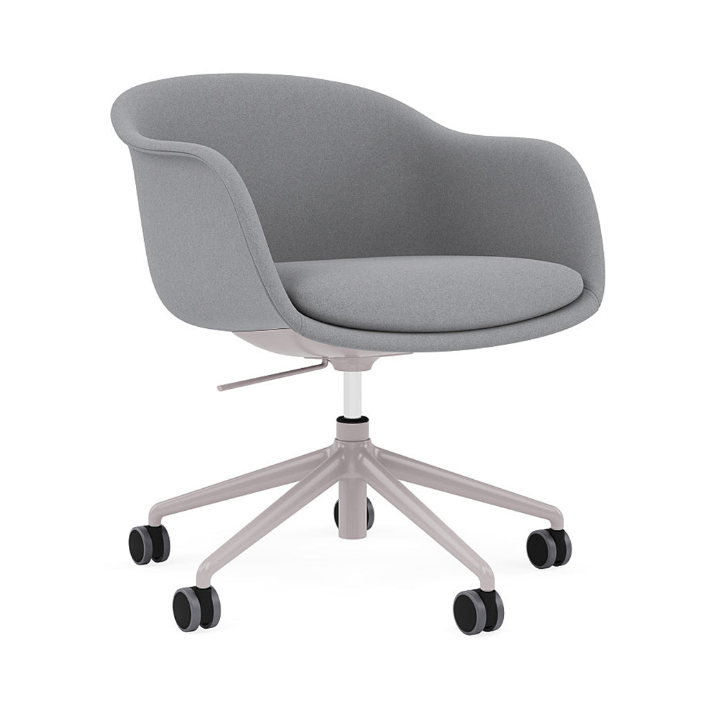 Fiber Conference Armchair: Swivel Base with Castors + Gaslift + Tilt + Grey