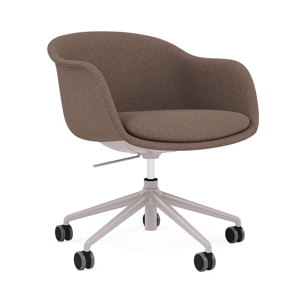 Fiber Conference Armchair: Swivel Base with Castors + Gaslift + Tilt + Grey