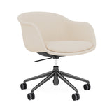 Fiber Conference Armchair: Swivel Base with Castors + Gaslift + Tilt + Anthracite Black