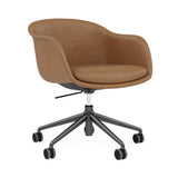 Fiber Conference Armchair: Swivel Base with Castors + Gaslift + Tilt + Anthracite Black