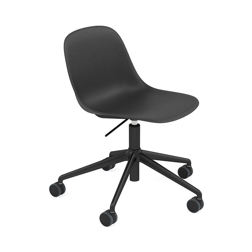 Fiber Side Chair: Swivel Base with Gaslift + Castors