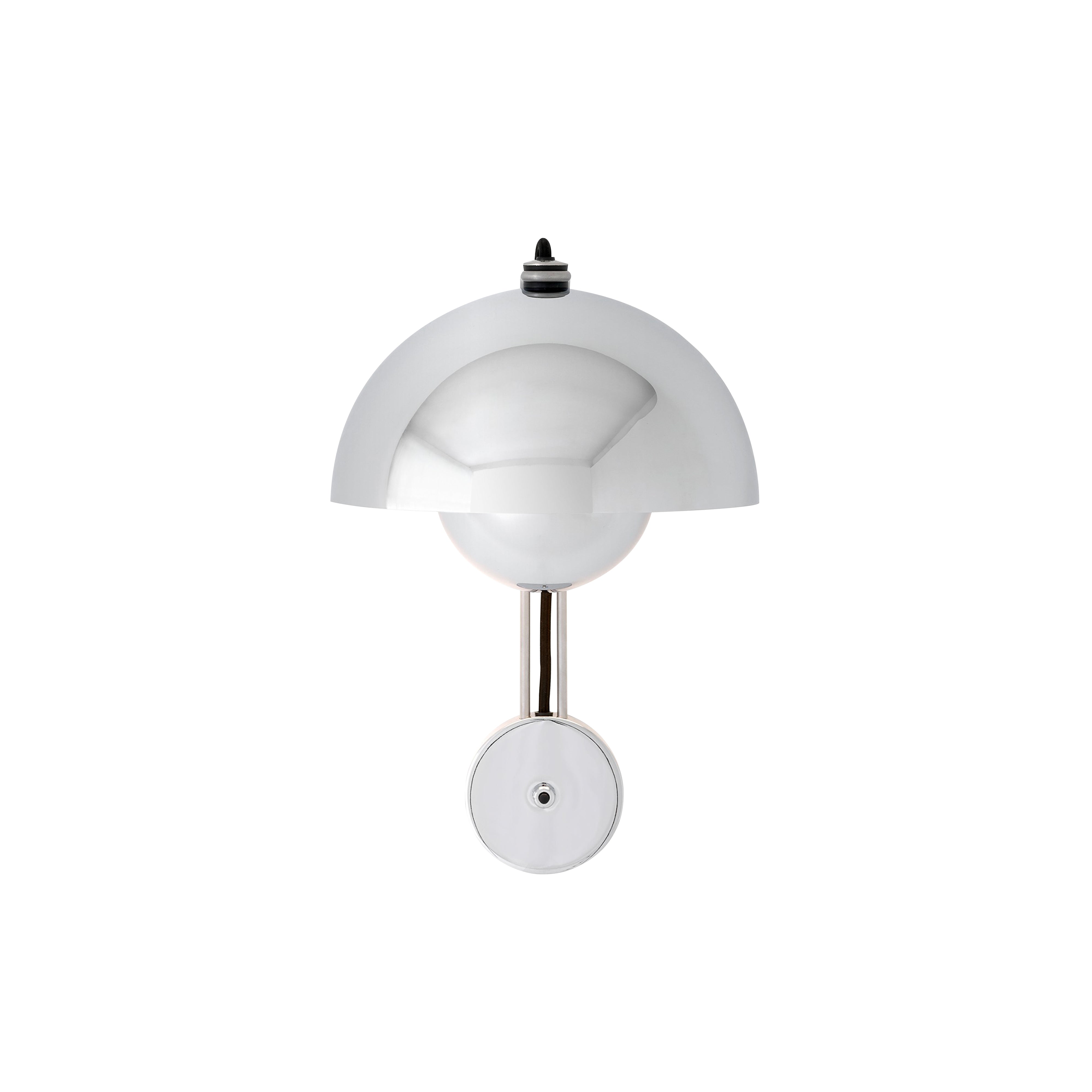 Flowerpot Wall Lamp VP8: Chrome-Plated