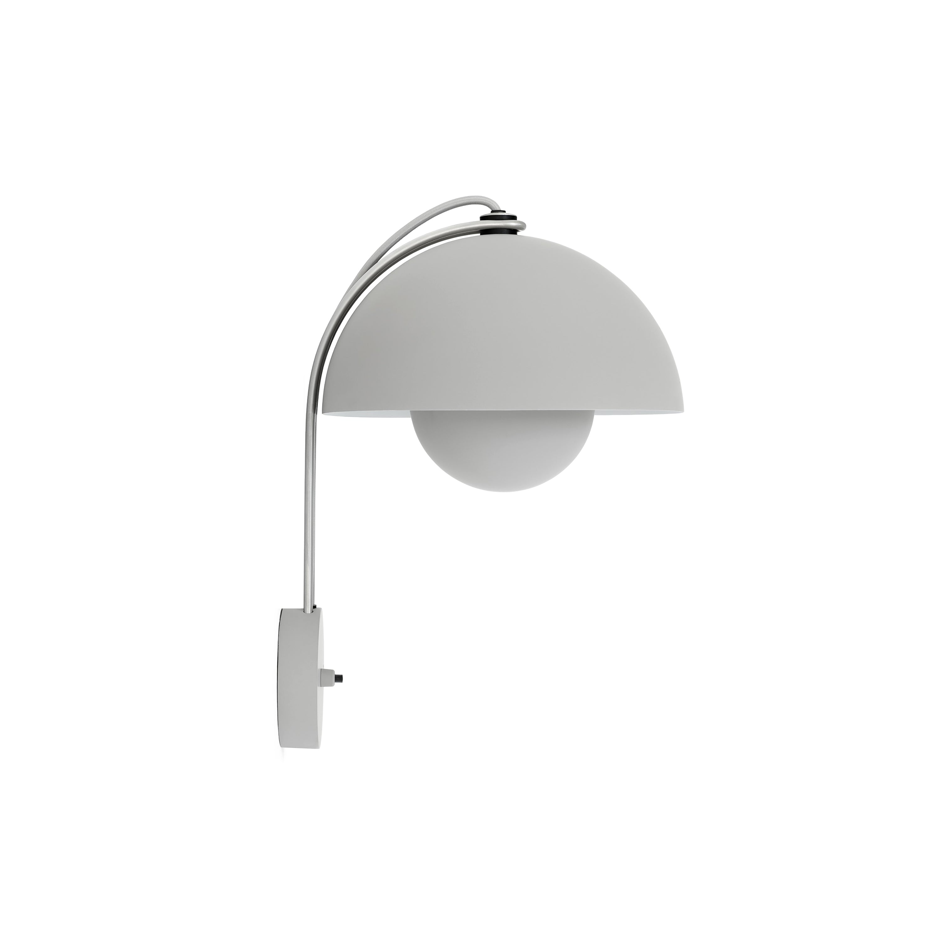 Flowerpot Wall Lamp VP8: Matte Light Grey