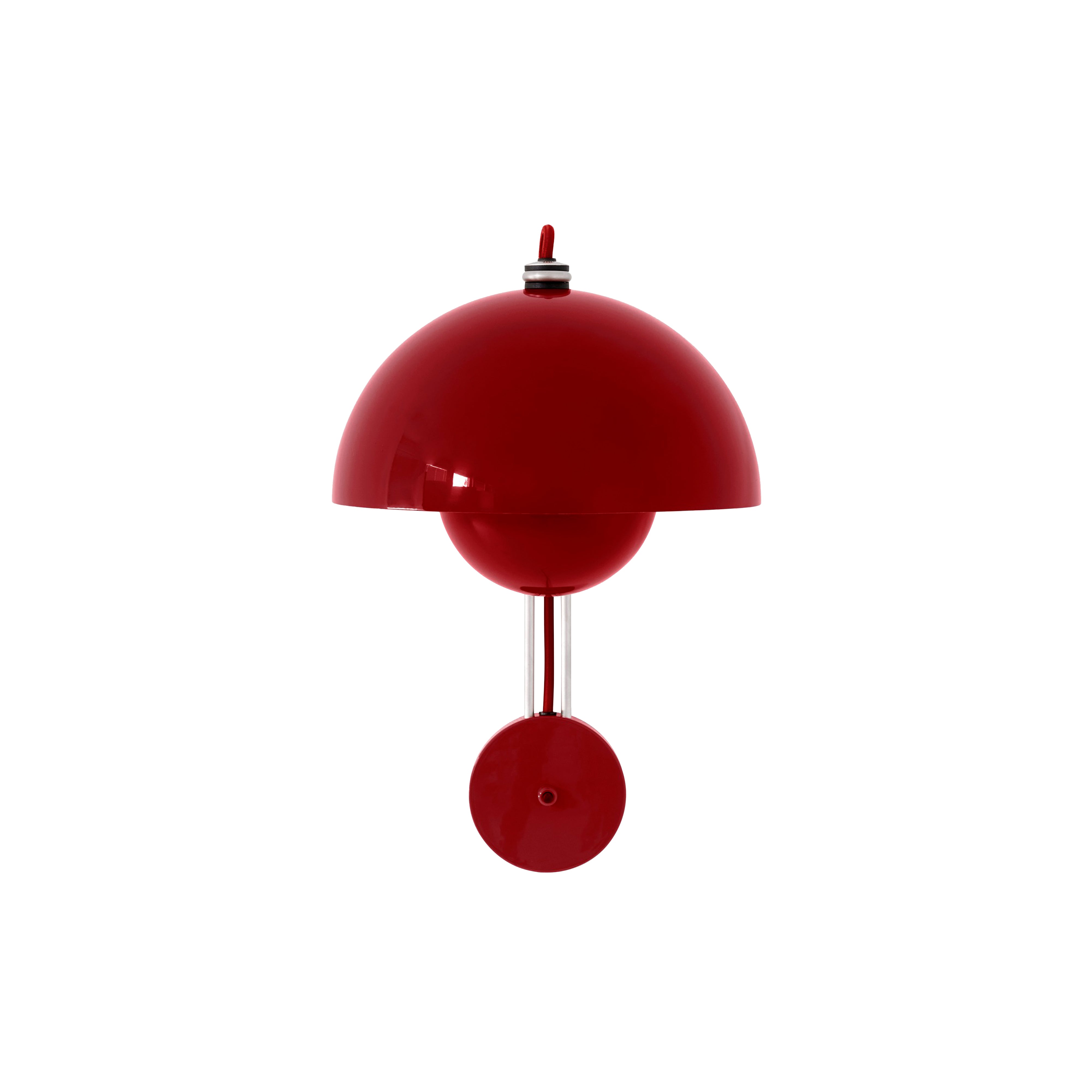 Flowerpot Wall Lamp VP8: Vermilion Red