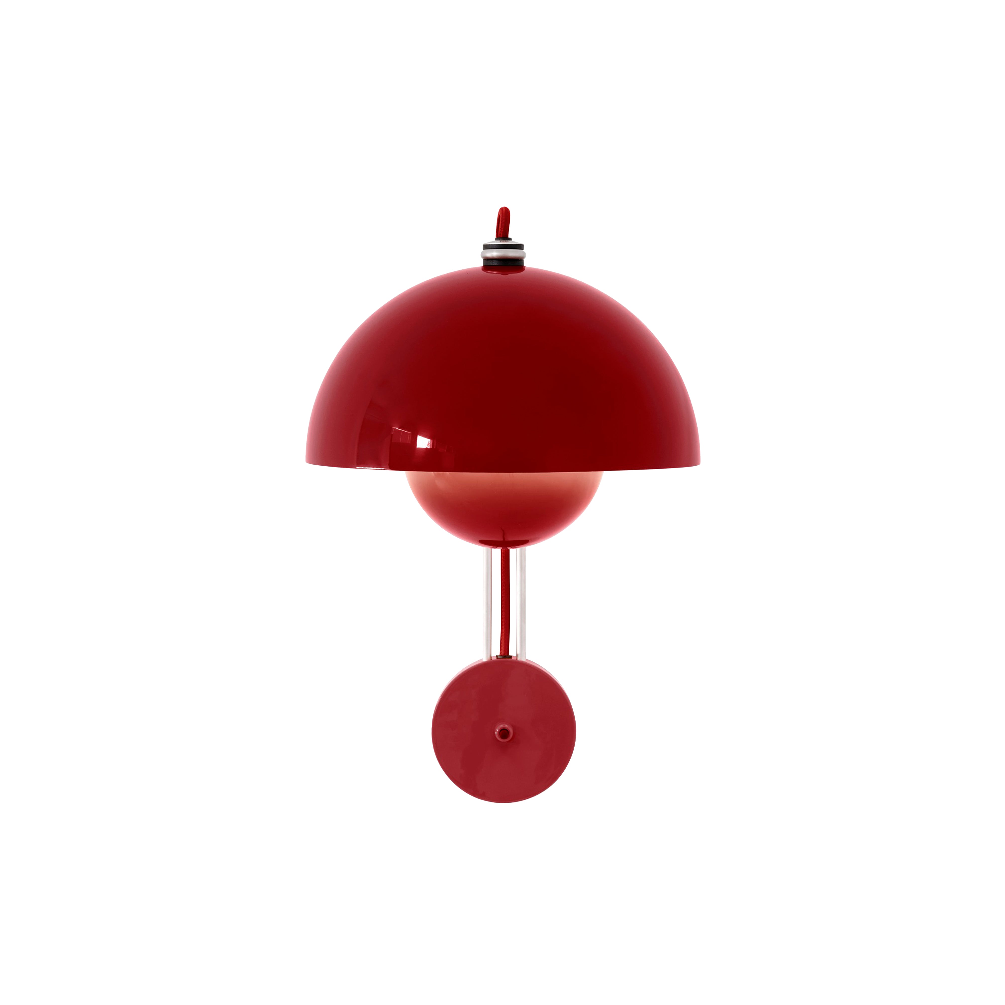 Flowerpot Wall Lamp VP8: Vermilion Red