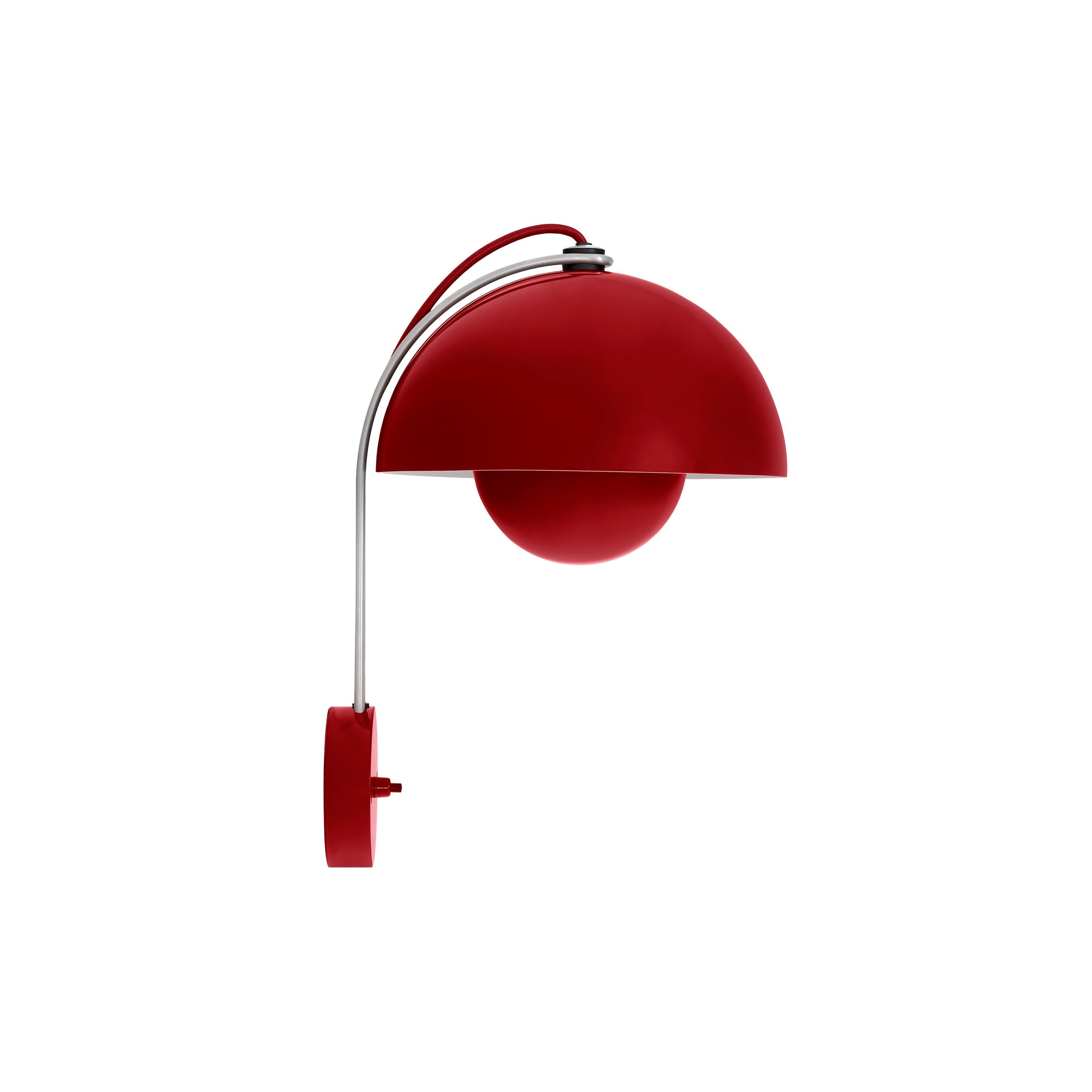 Flowerpot Wall Lamp VP8: Vermilion Red