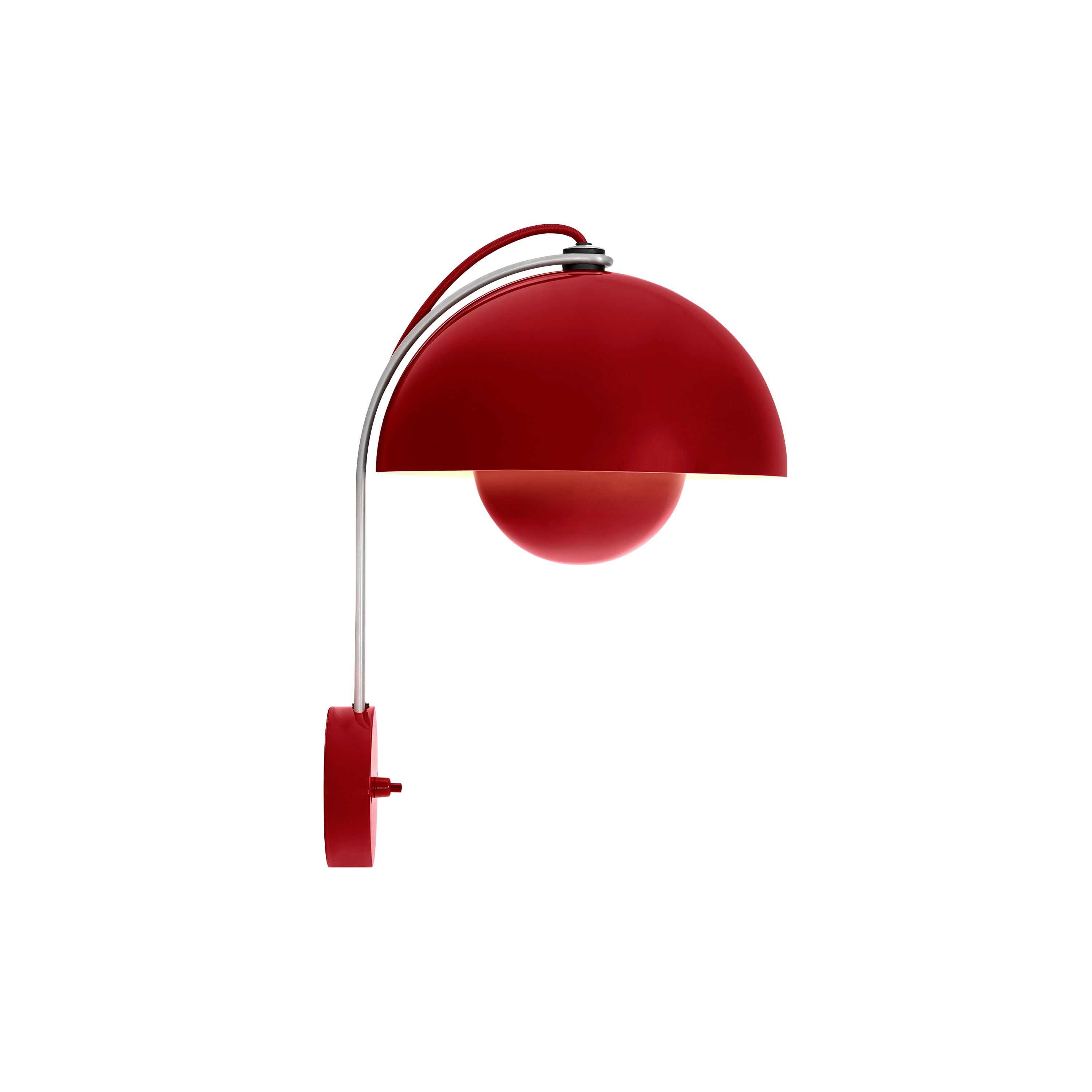 Flowerpot Wall Lamp VP8: Vermilion Red