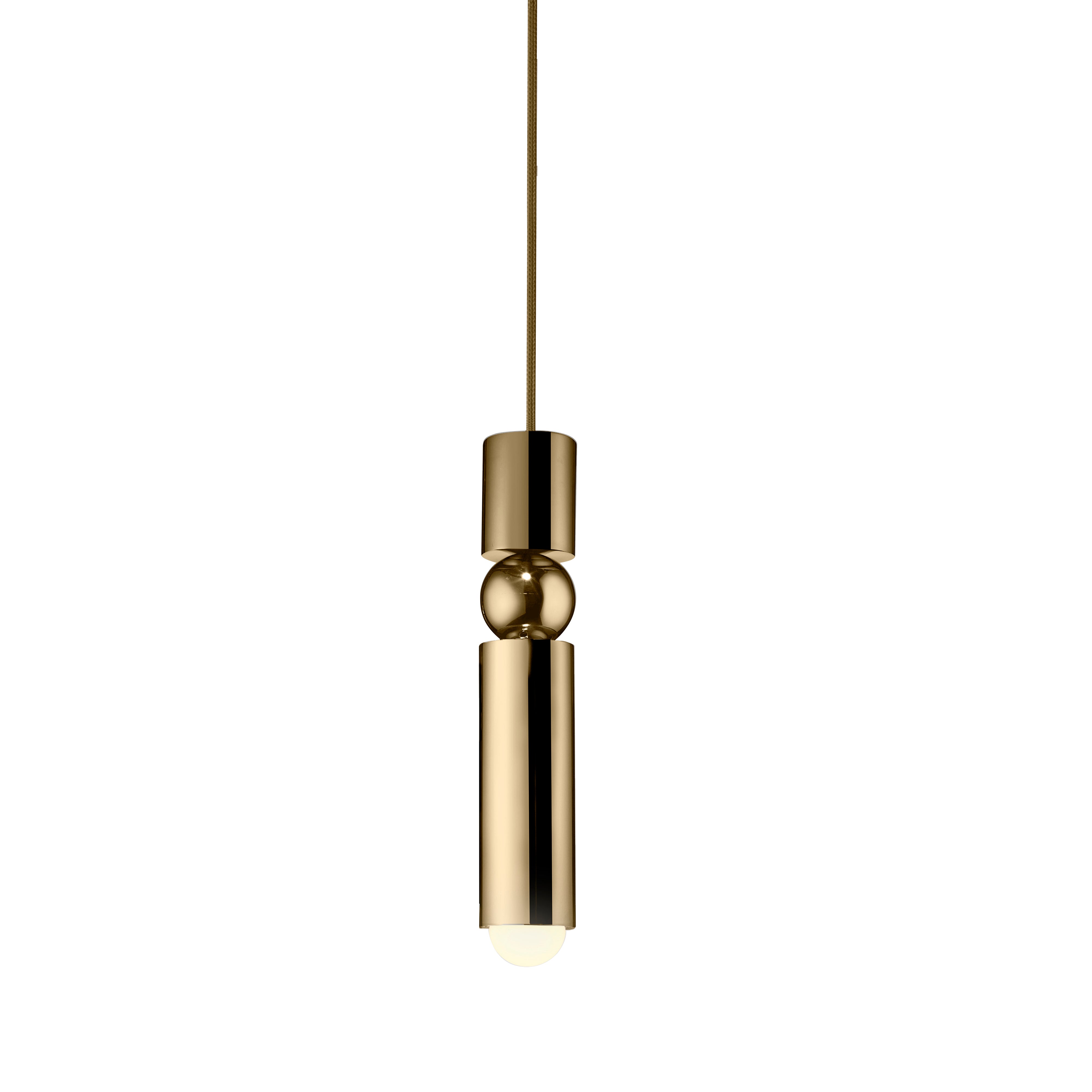 Fulcrum Pendant Light: Polished Gold