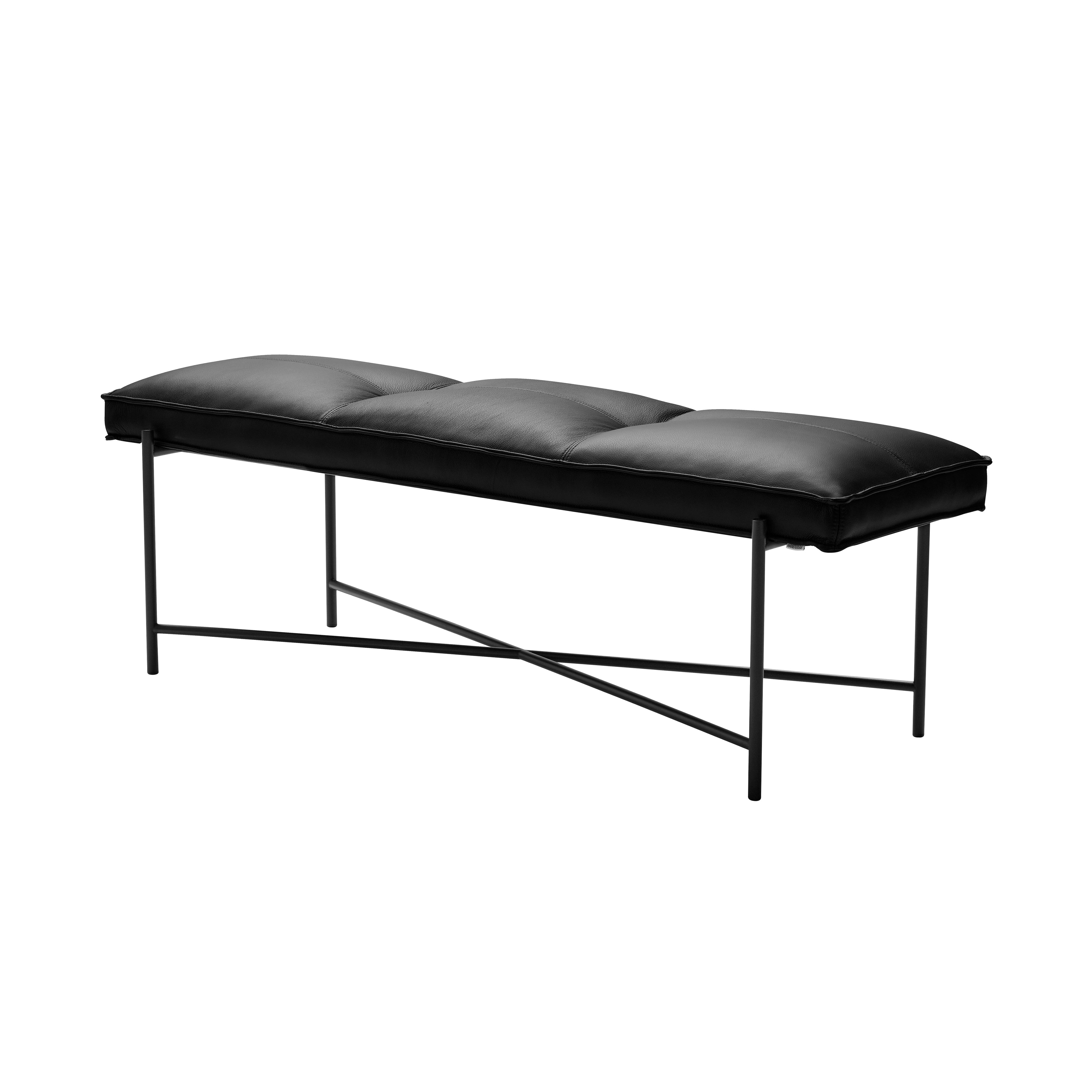 Grand Bench: Black + Black Leather