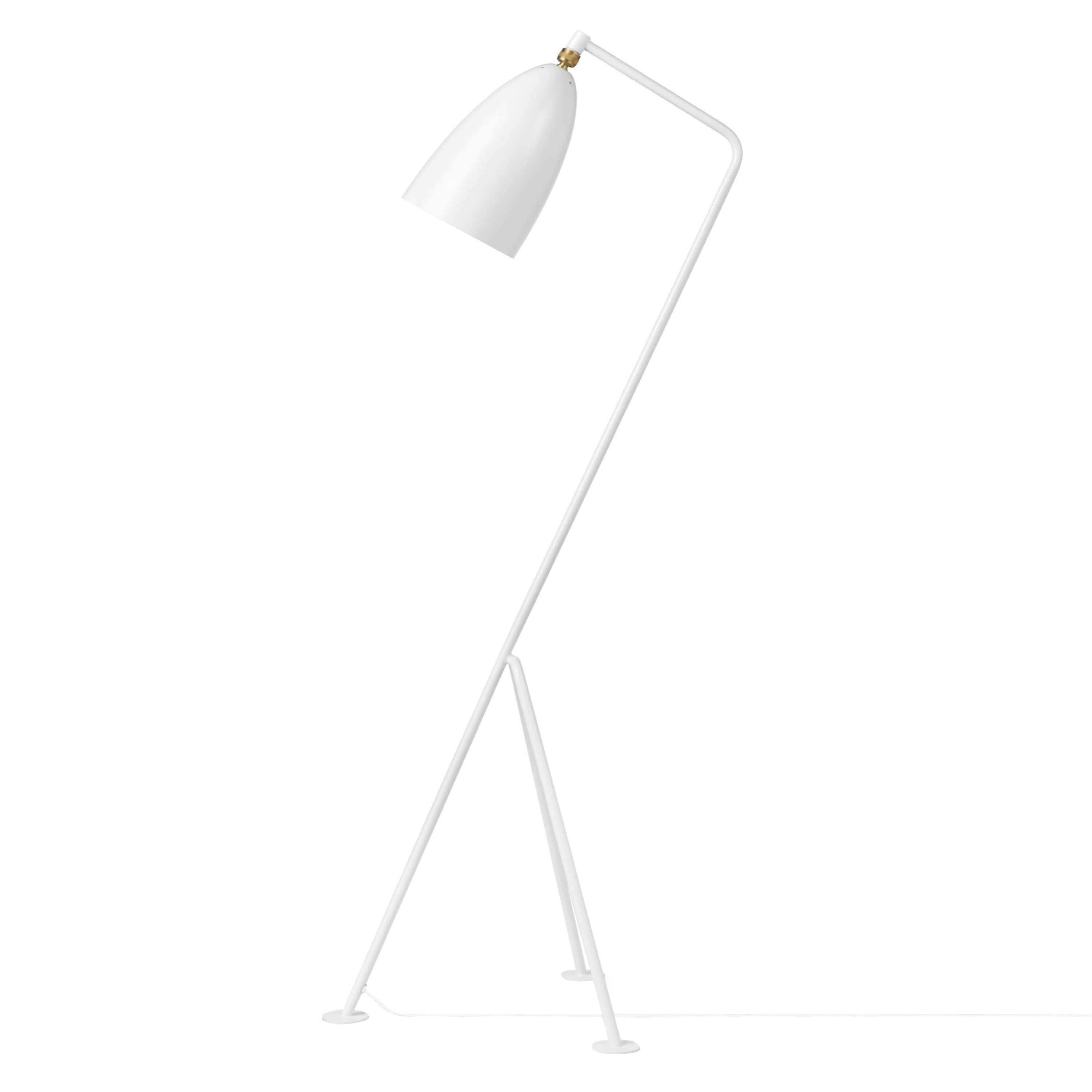 Gräshoppa Floor Lamp: Alabaster White Glossy