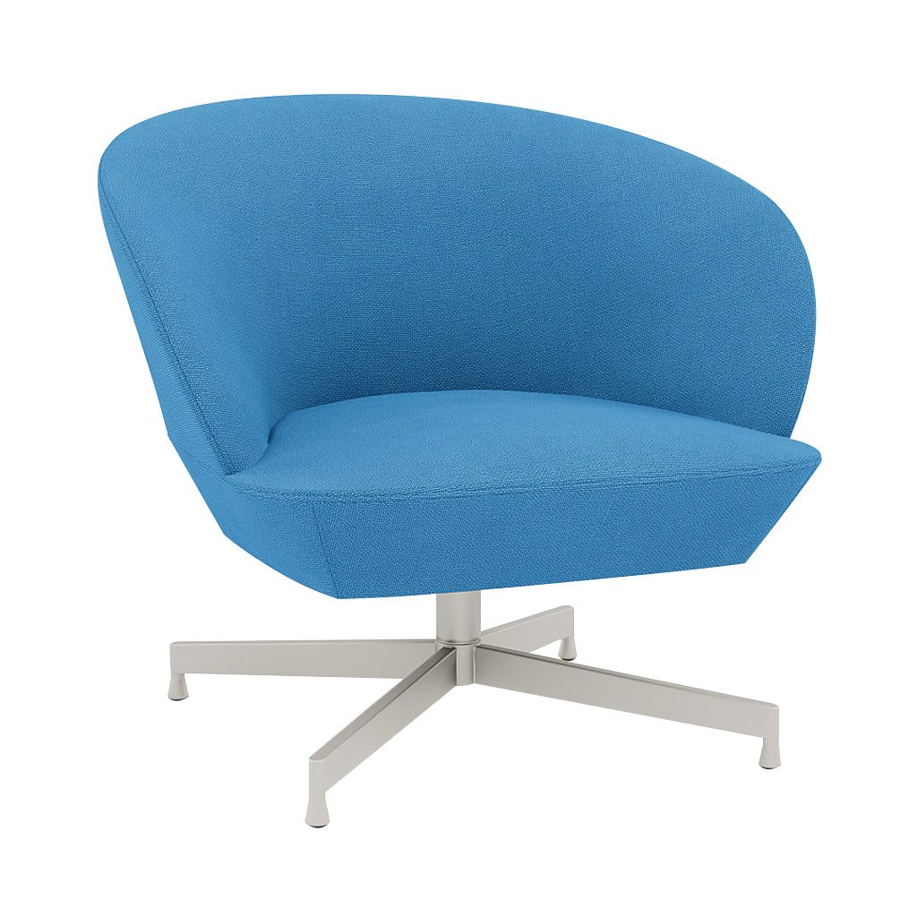 Oslo Lounge Chair: Swivel Base + Grey