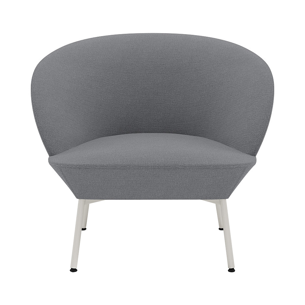 Oslo Lounge Chair: Tube Base + Grey