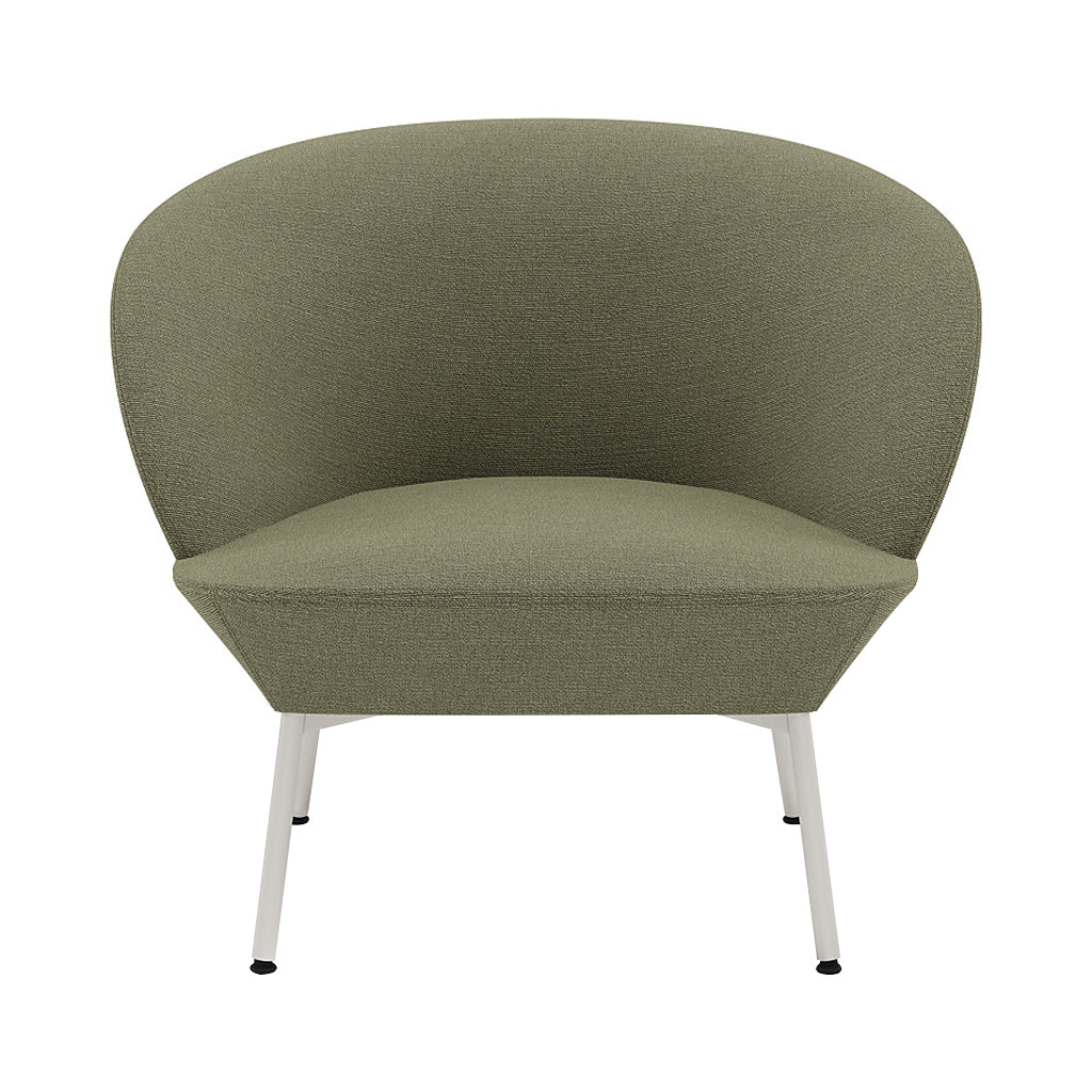 Oslo Lounge Chair: Tube Base + Grey