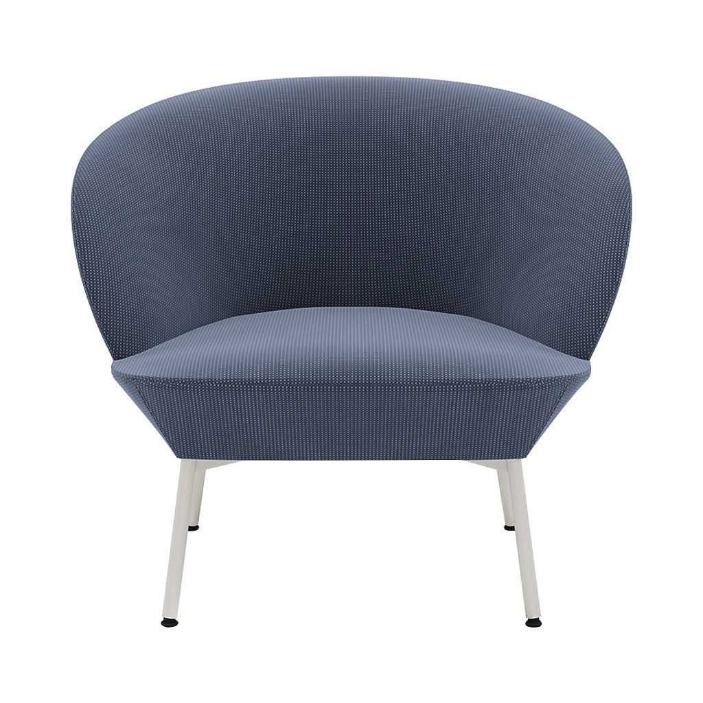 Oslo Lounge Chair: Tube Base + Grey