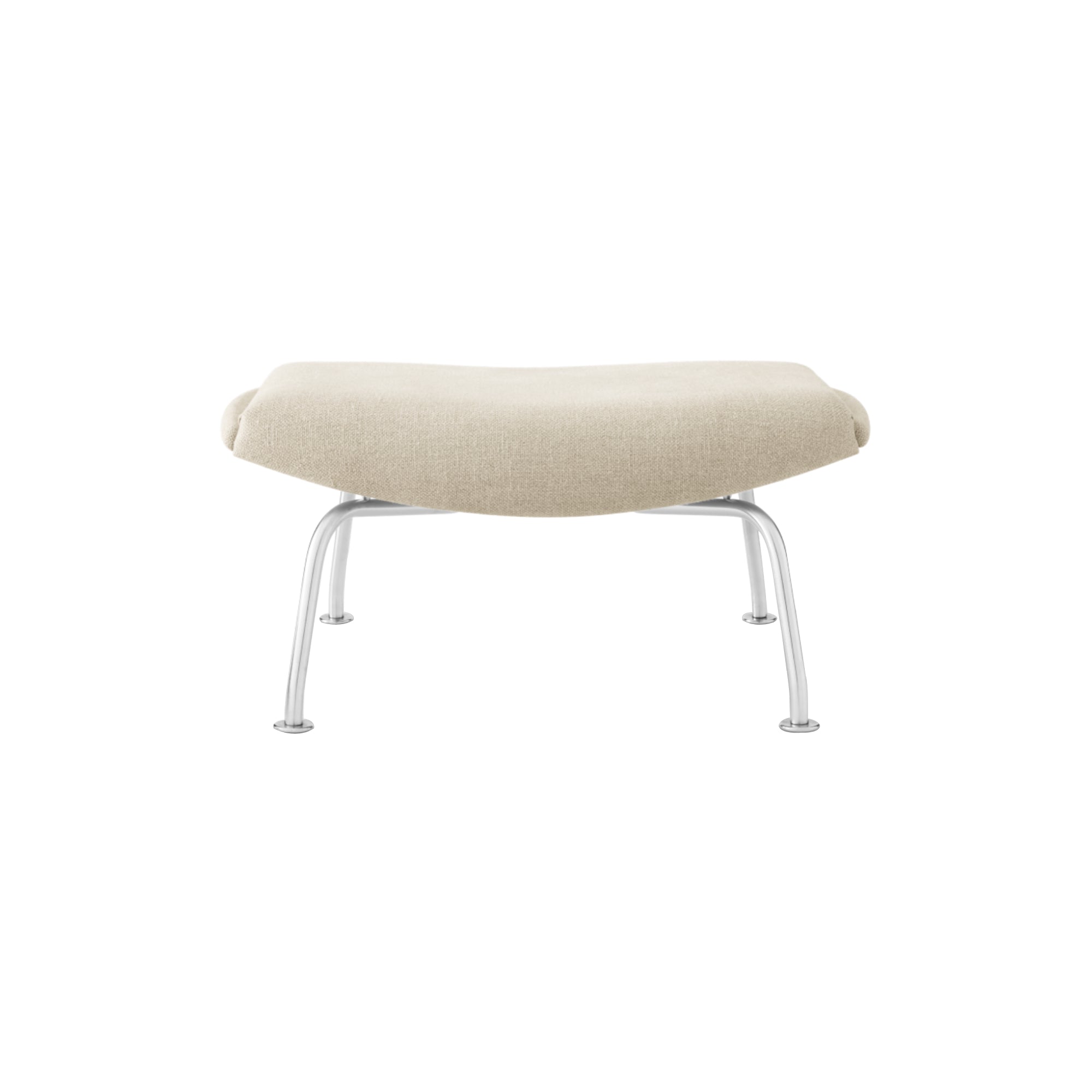 Wegner Ox Ottoman: Brushed Stainless Steel