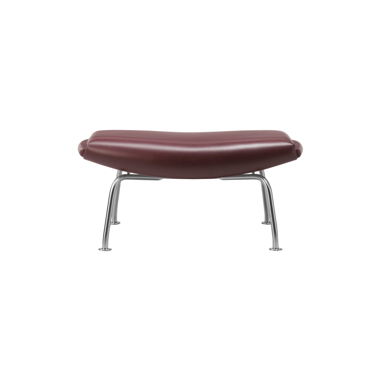 Wegner Ox Ottoman: Brushed Stainless Steel