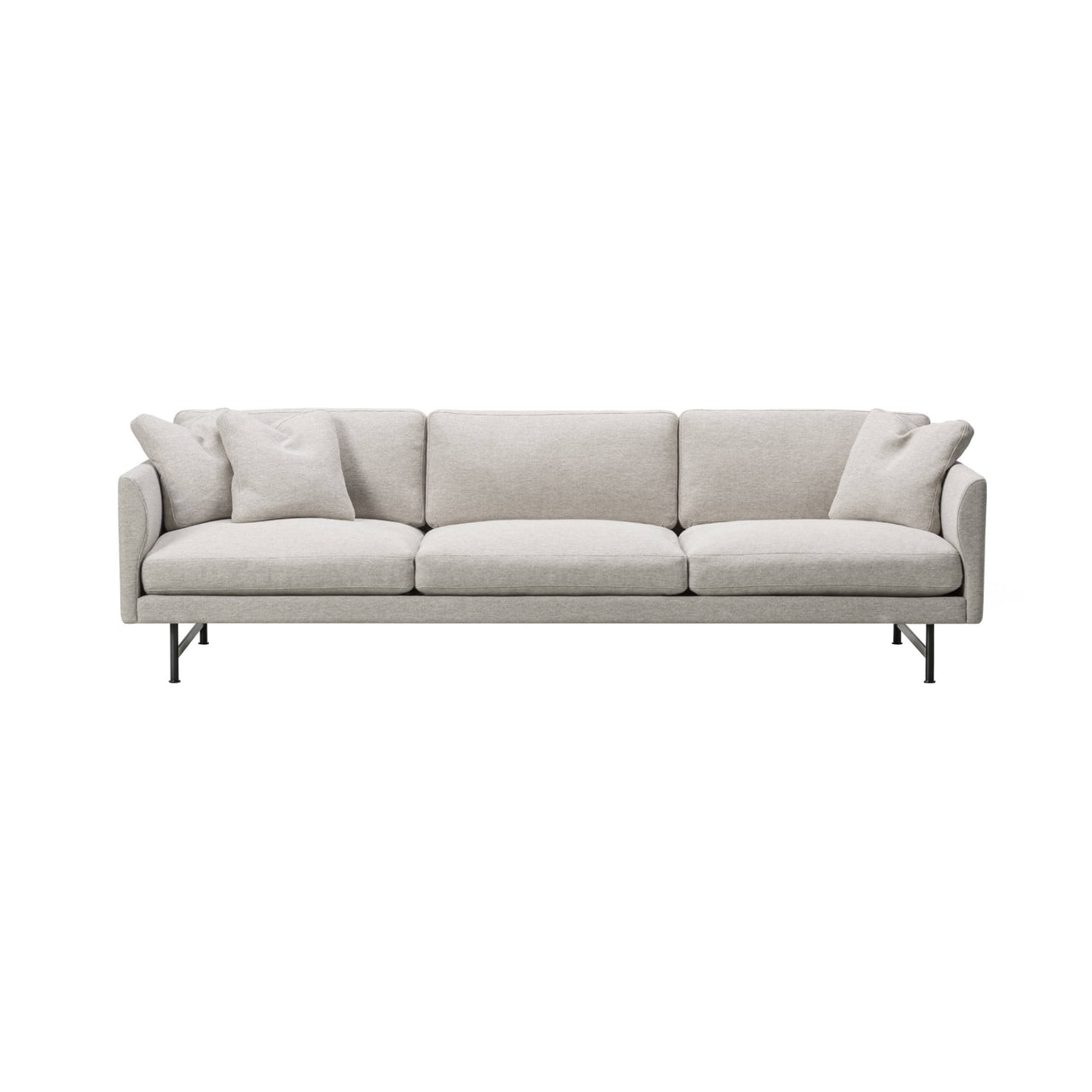 Calmo 3 Seater Sofa: Metal Base + Small - 98.4