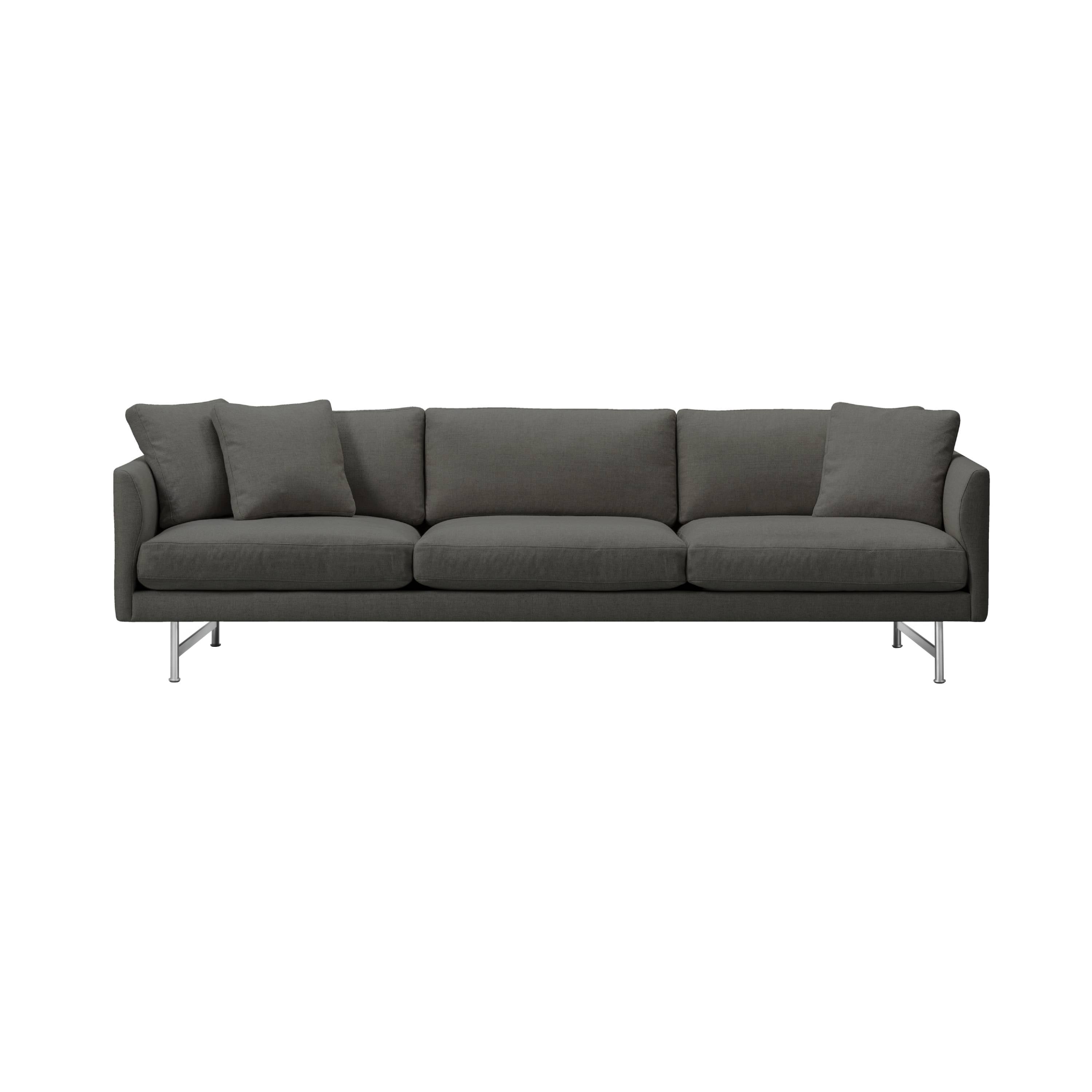 Calmo 3 Seater Sofa: Metal Base + Small - 98.4