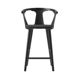 In Between Bar + Counter Stool SK8 + SK10 Upholstered: Bar + Black Lacquered Oak