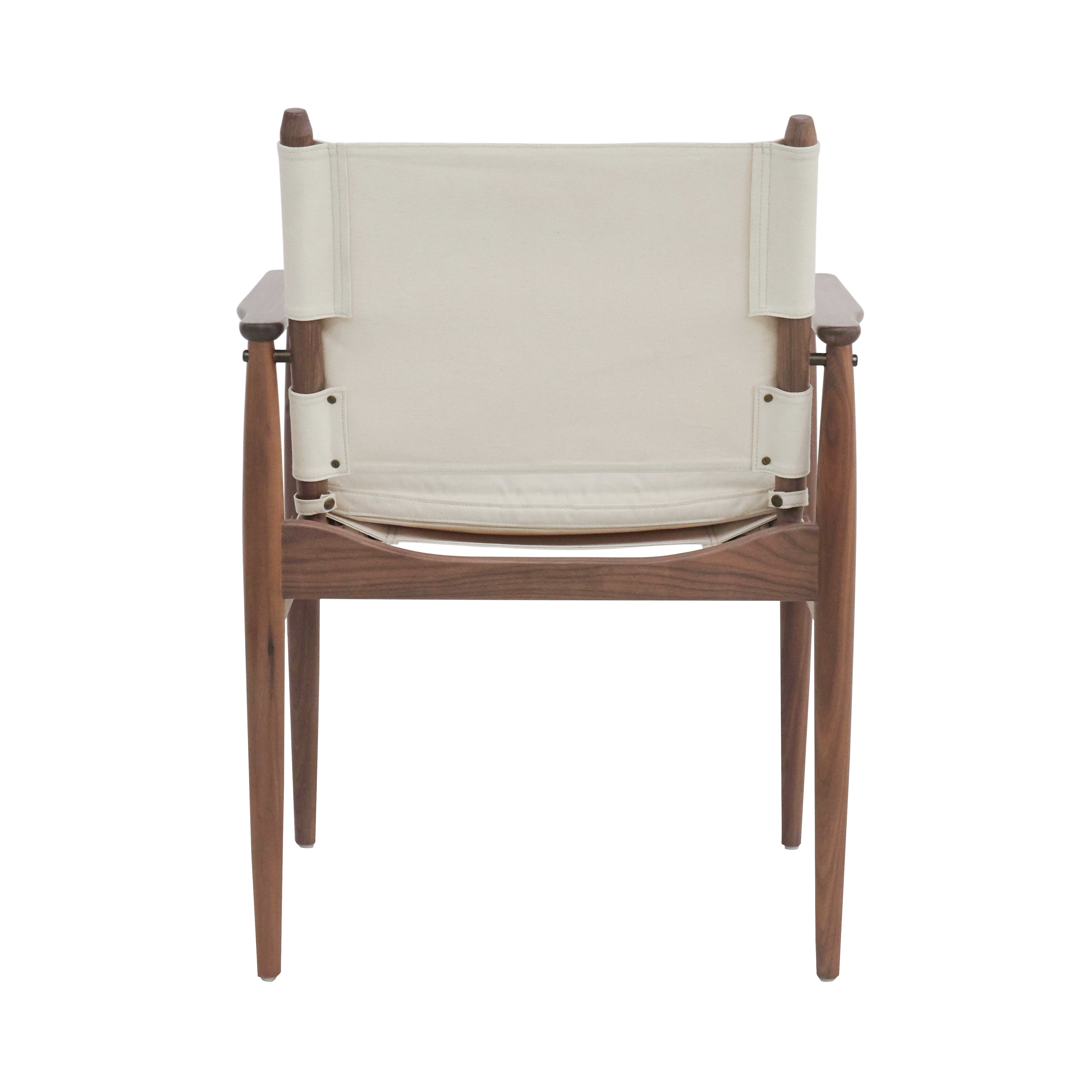 Journey Dining Armchair: Canvas + Natural Walnut