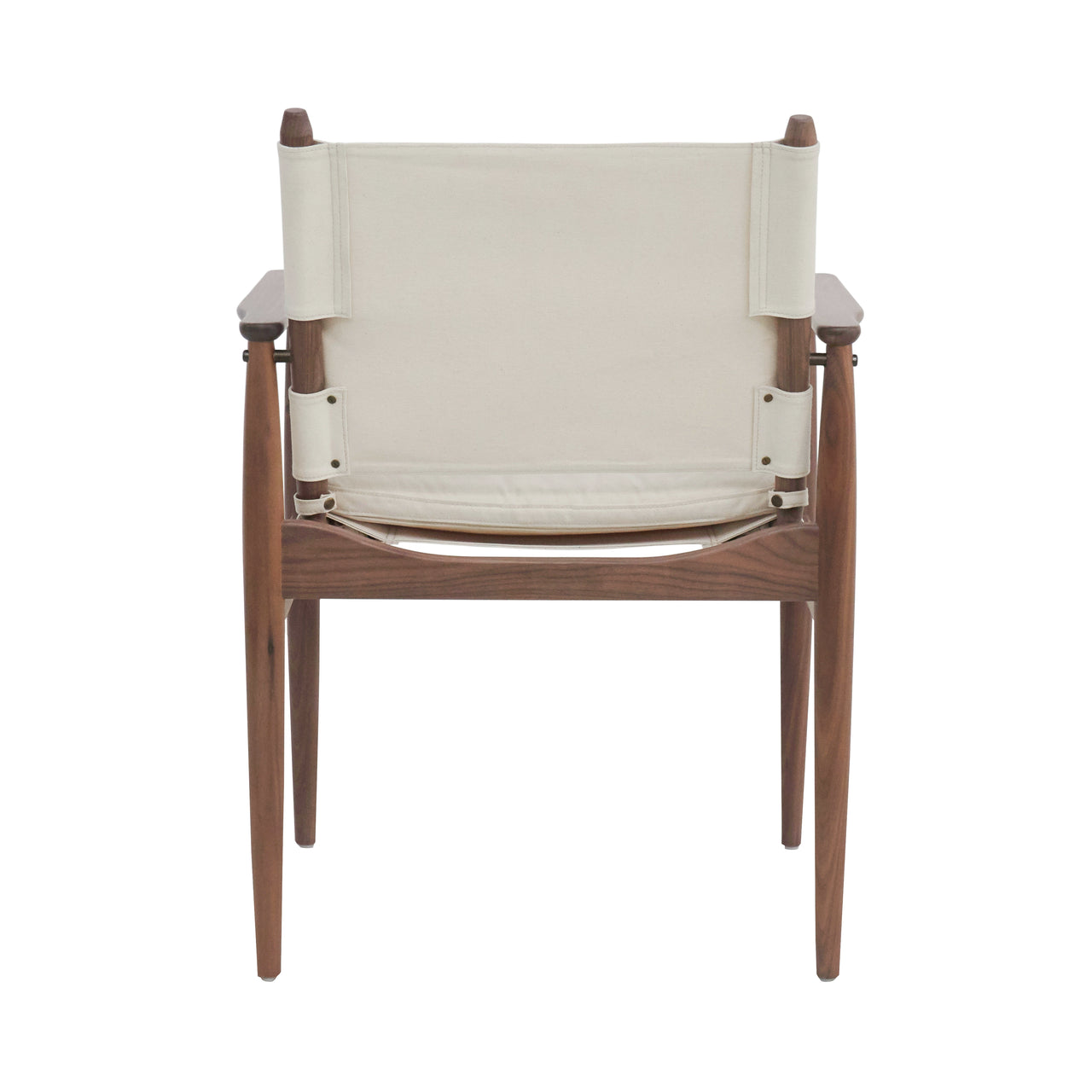 Journey Dining Armchair: Canvas + Natural Walnut