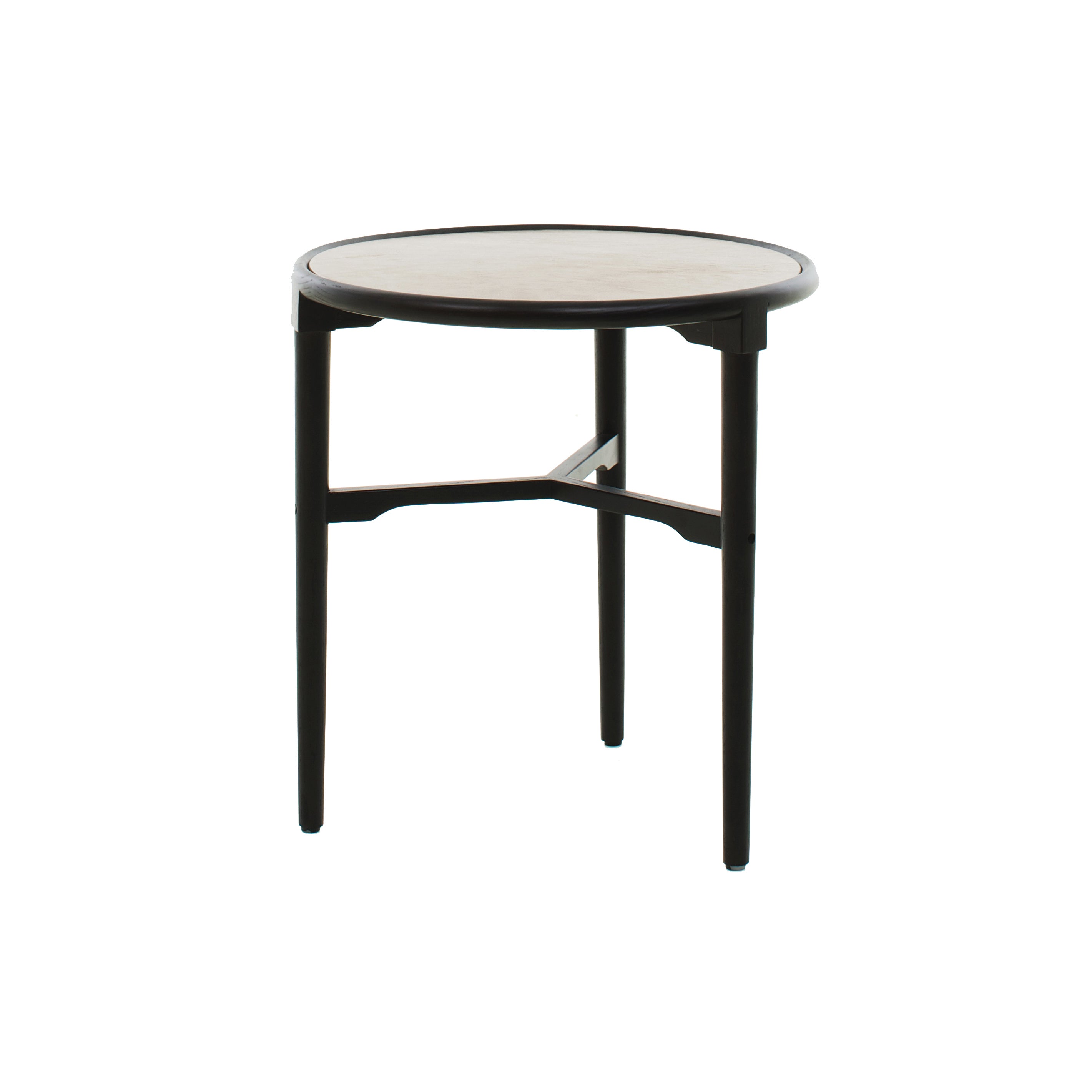 Laval Side Table: Wood Top + Black Oak