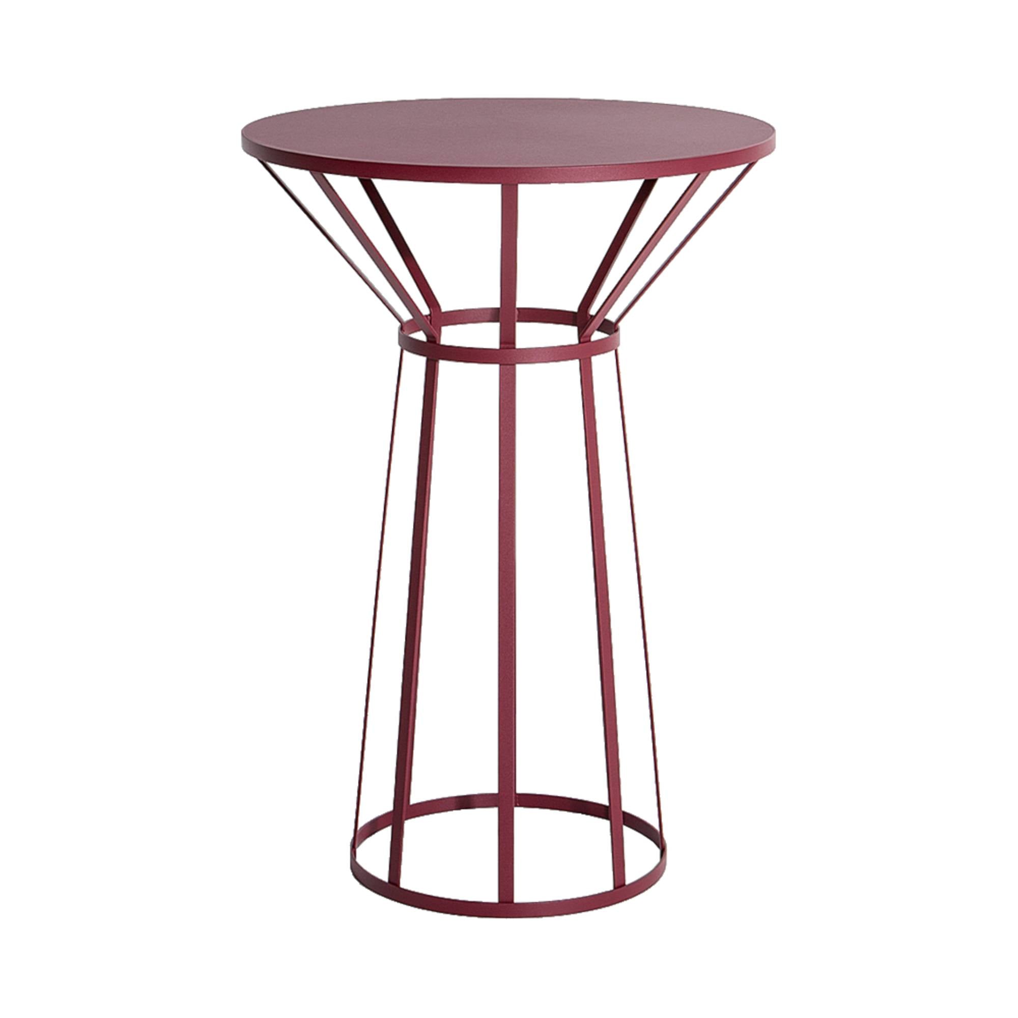 Hollo Bistro Table: Burgundy