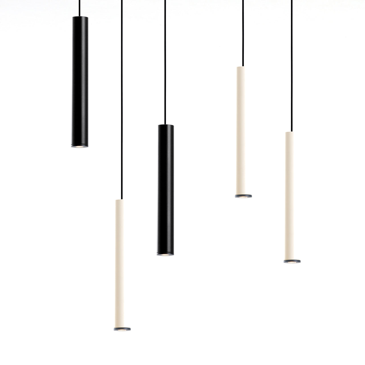 Milana Pendant Light: Black + Off-White