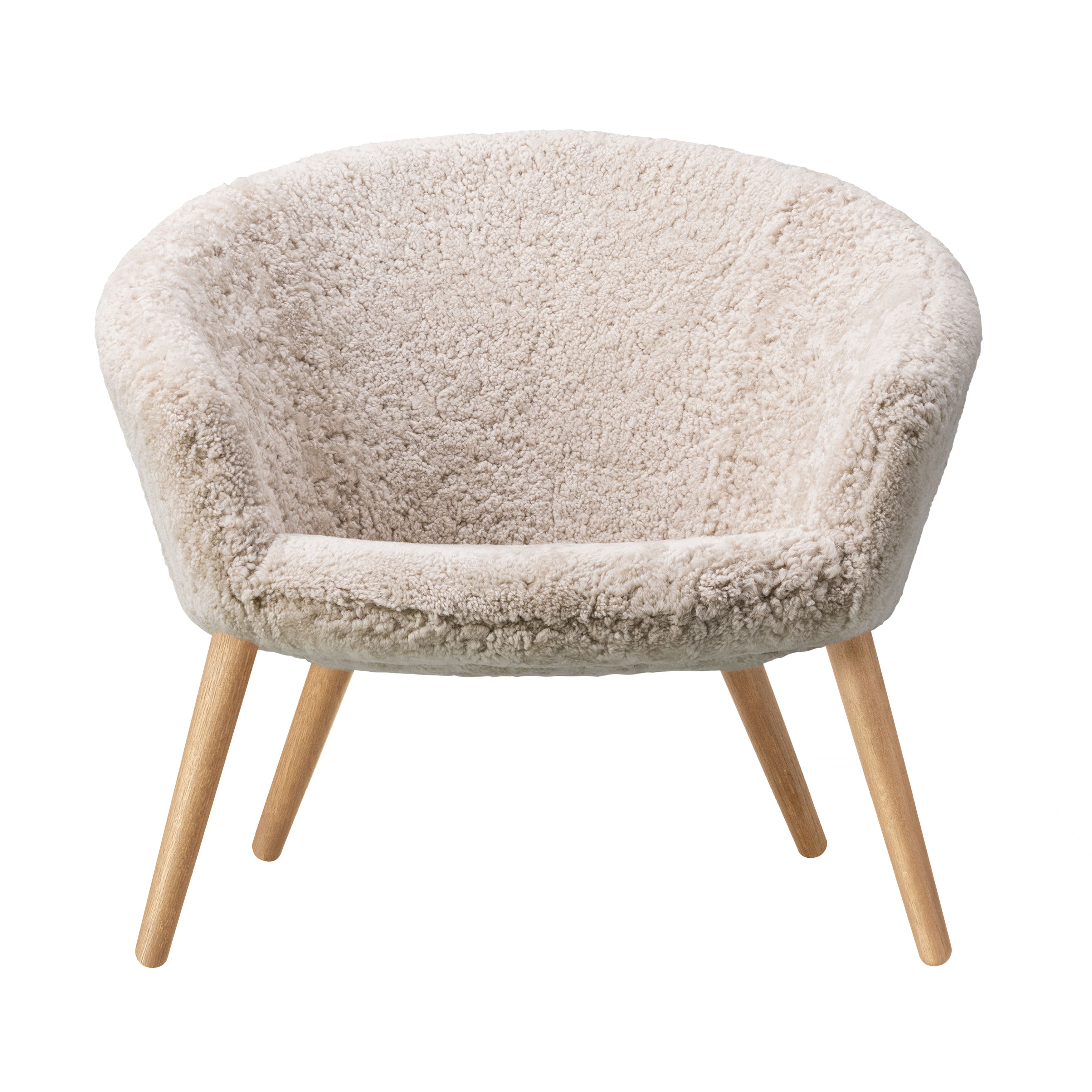 Ditzel Lounge Chair: Sheepskin + Oiled Oak