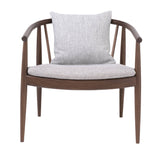 Reprise Chair: Upholstered + Natural Walnut + With Back Cushion