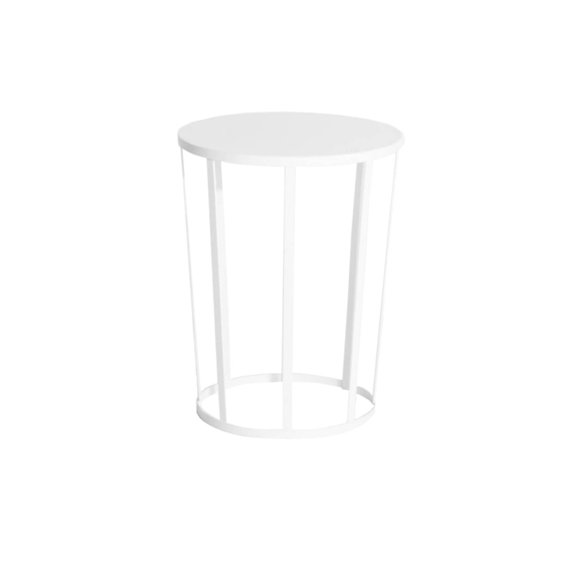 Hollo Side Table/Stool: White