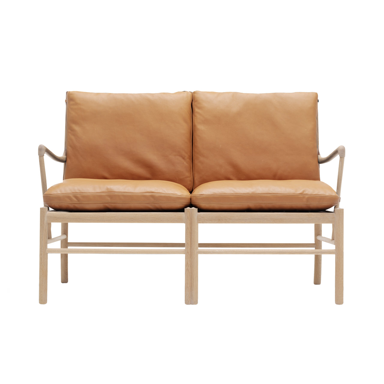 OW149-2 Colonial Sofa: White Oiled Oak