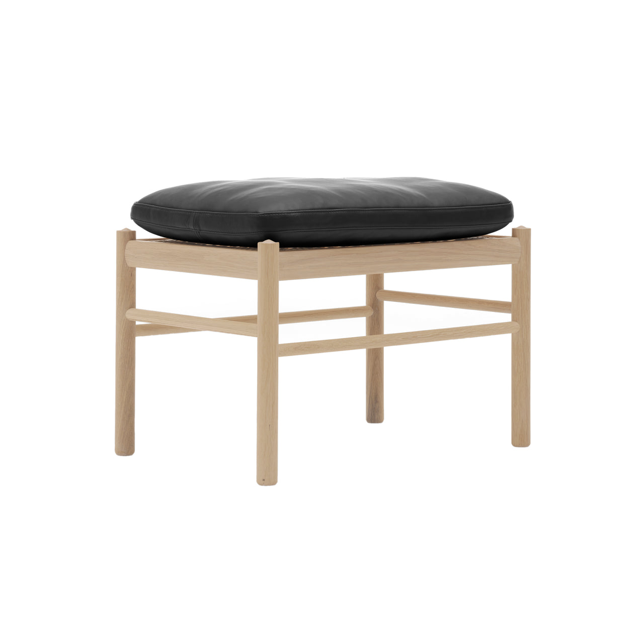 OW149F Colonial Footstool: Oiled Oak