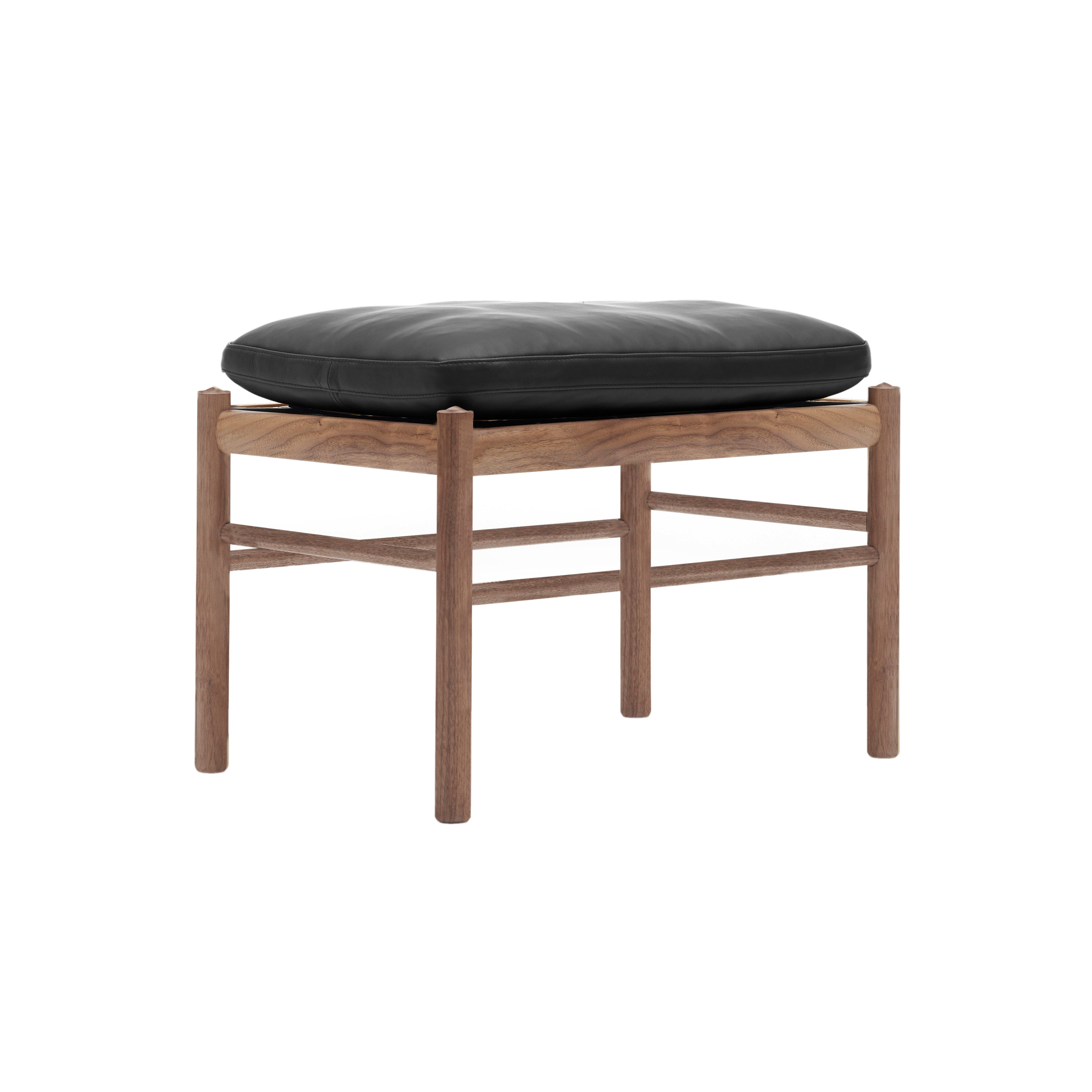 OW149F Colonial Footstool: Oiled Walnut